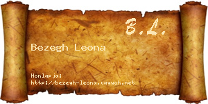 Bezegh Leona névjegykártya